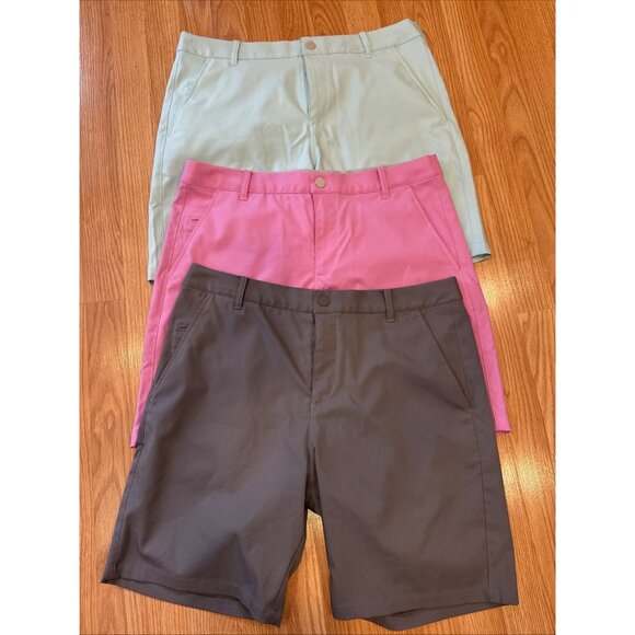 Puma Other - Puma Golf Shorts Lot of 3 Mens 34 Performance Stretch Golf Pink Gray Teal